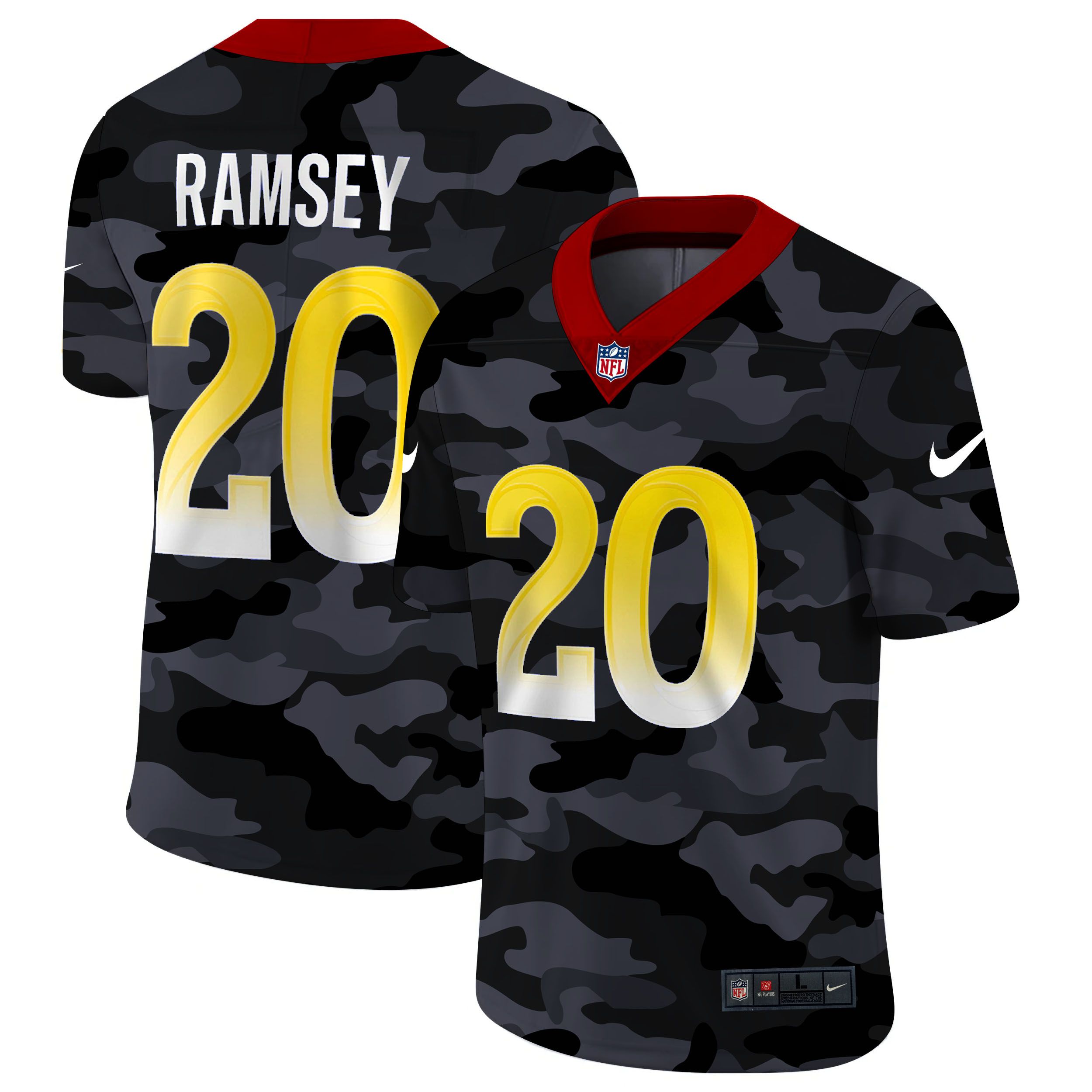 Men Los Angeles Rams #20 Ramsey 2020 Nike Camo Salute to Service Limited NFL Jerseys->buffalo bills->NFL Jersey